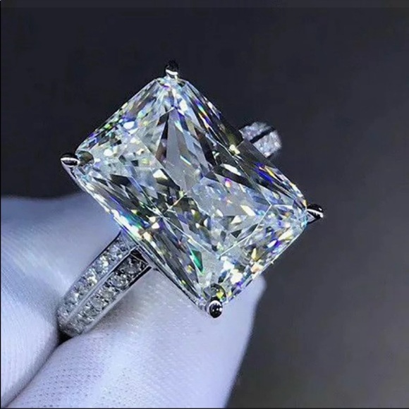 NEW 925 Silver Diamond Engagement Party  Ring - Picture 3 of 5